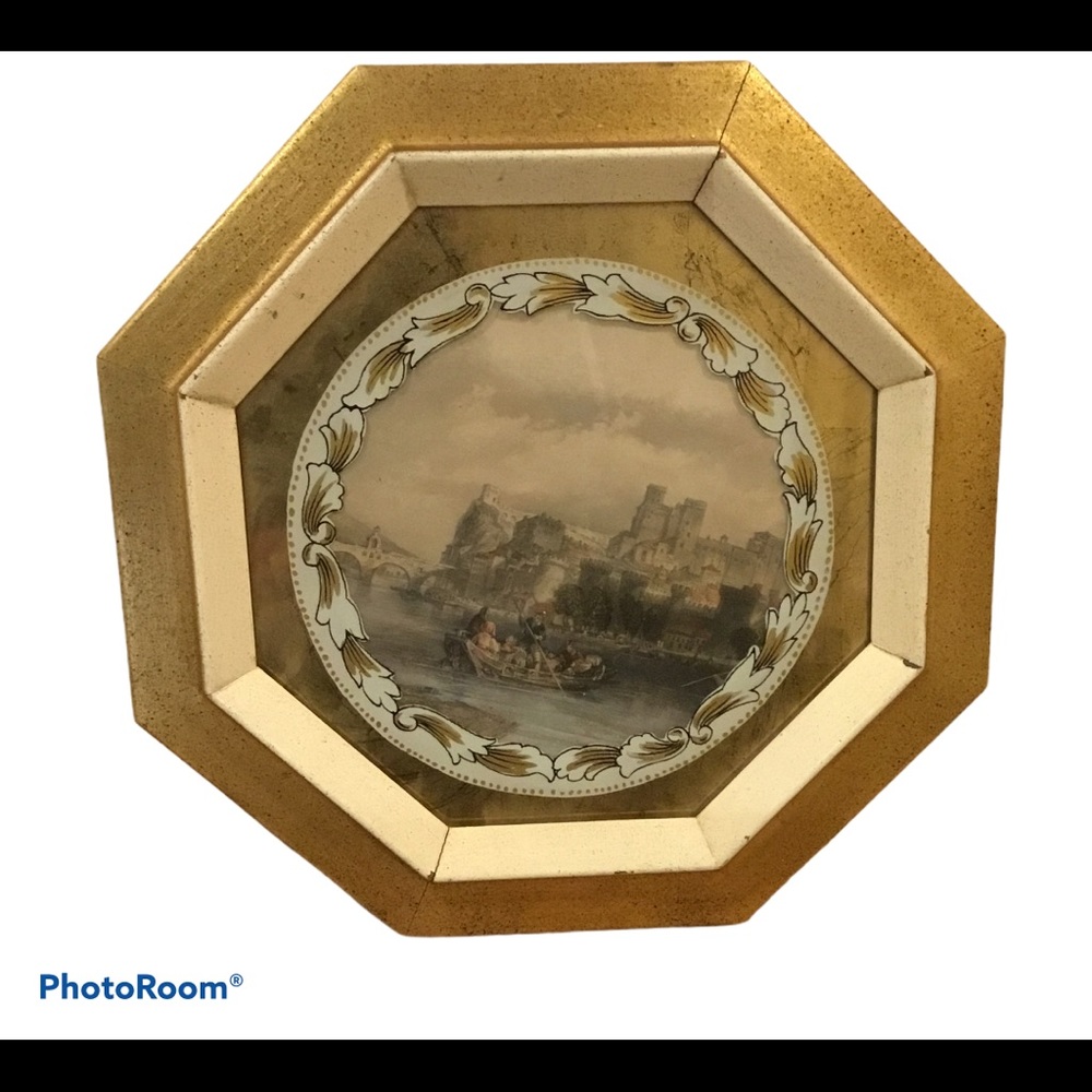 Vintage Print in Octagon Shape Frame